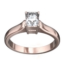 Rose Gold Princess Shape Diamond Engagement Ring - 1791 Diamonds Rose Gold Princess Shape Diamond Engagement Ring - 1791 Diamonds