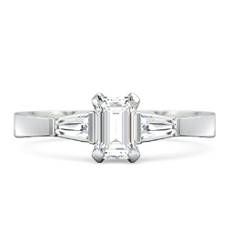 Custom Alice Herald Emerald Cut Diamond Ring