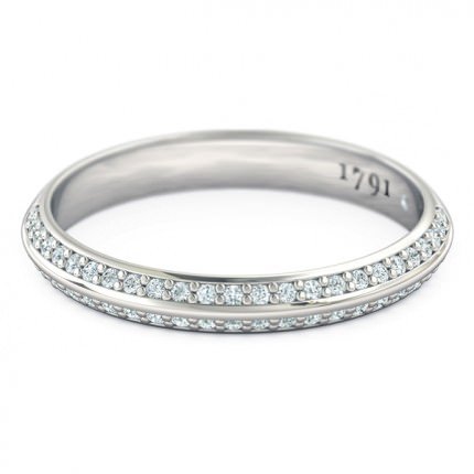  Platinum 950 1791 Solitaire Celebration Ring
