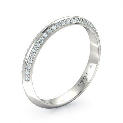 White Gold 1791 Solitaire Celebration Ring - Main View