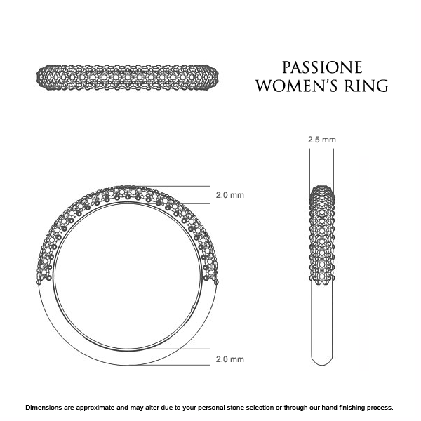 s Passione Celebration Ring - Dimensions