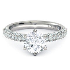 Engagement Rings White Gold + PT setting Passione