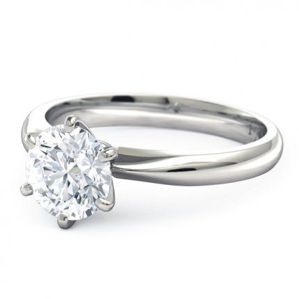 Engagement Ring Platinum 950 Verita - Side View