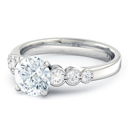 Engagement Ring Platinum 950 Fiducia - Side View