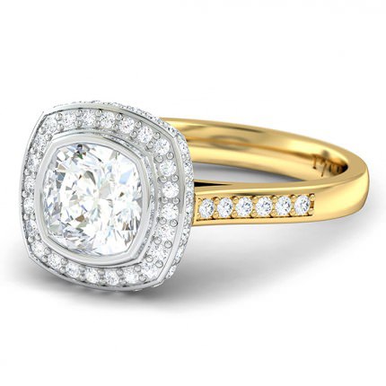 Cushion Diamond Ring Floriana - Side View