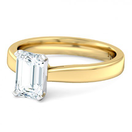 Emerald Engagement Ring Brilliante - Side View