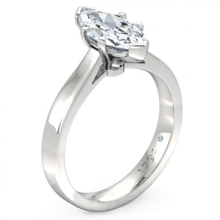Marquise Engagement Ring Platinum 950 Duchess - Main View