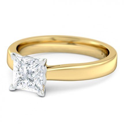 Princess Diamond Ring Princess Solitaire - Side View
