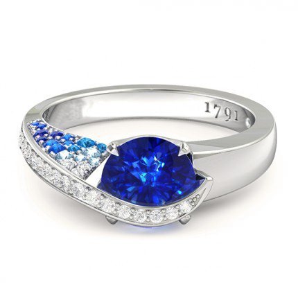 Sapphire Rings Platinum 950 Sky