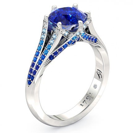 Sapphire Ring White Gold Alta - Main View