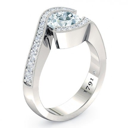 Engagement Ring Platinum 950 Perlina - Main View