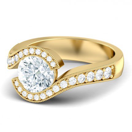 Engagement Ring Perlina - Side View