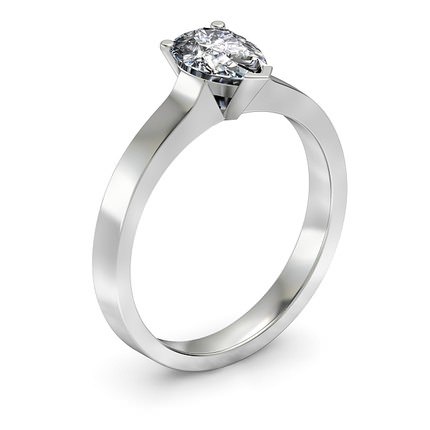 Pear Diamond Ring Platinum 950 Pero - Main View