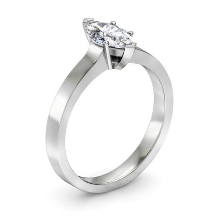 Marquise Diamond Ring White Gold Duchess - Main View
