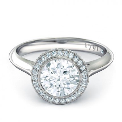 Diamond Rings White Gold 1791 Cluster