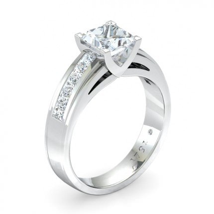 Princess Engagement Ring White Gold 1791 Princess - Main View