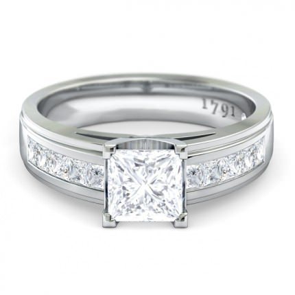 Princess Engagement Rings White Gold 1791 Princess