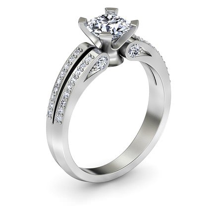 Diamond Ring White Gold Pia - Main View