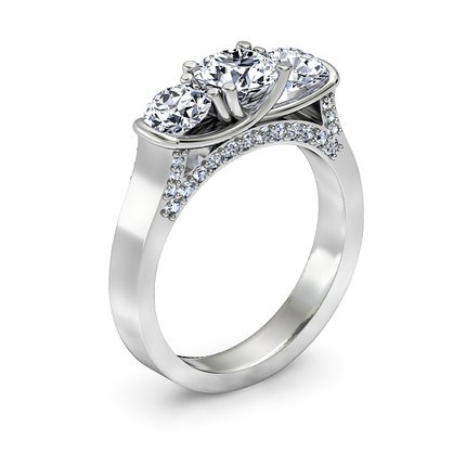 Diamond Ring White Gold Lea - Main View