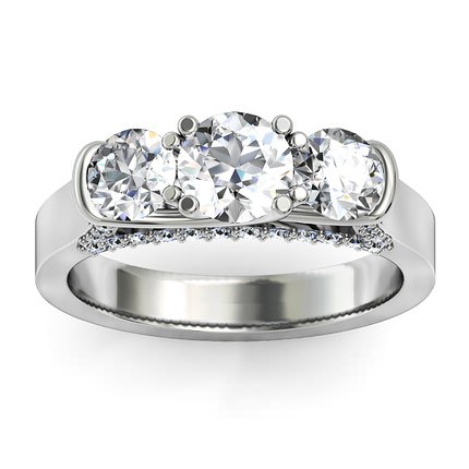 Diamond Rings White Gold Lea