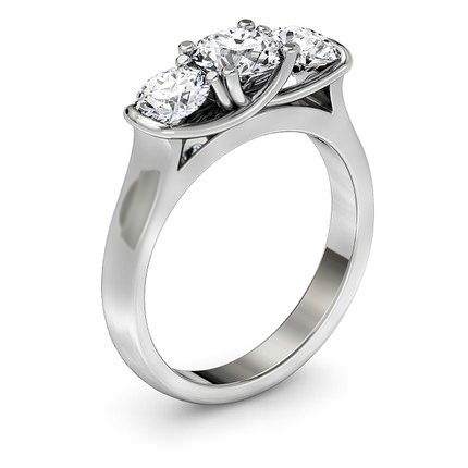 Diamond Ring White Gold Camelia - Main View