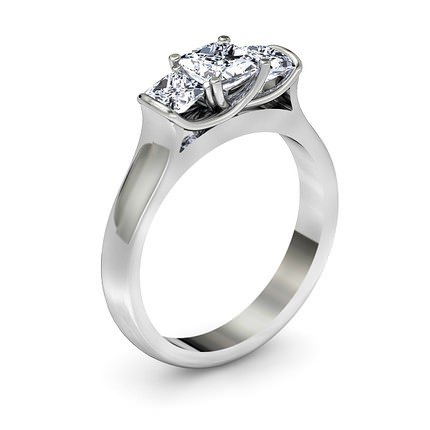 Princess Diamond Ring White Gold Dalila - Main View