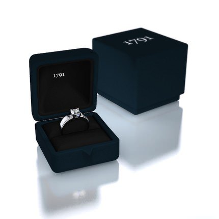 Princess Diamond Ring White Gold Isa - Box View