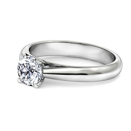 Diamond Ring White Gold Talia - Side View