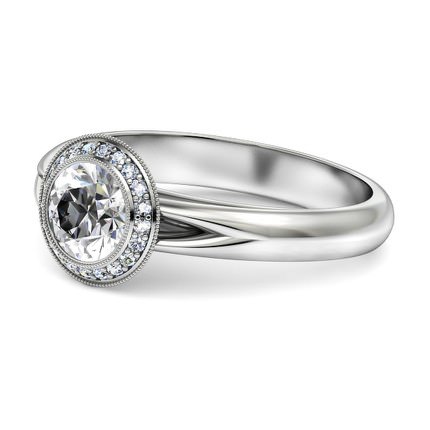 Diamond Ring White Gold Angelica - Side View