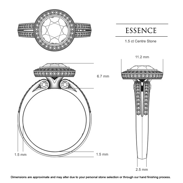 Diamond Rings Essence - Dimensions