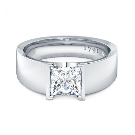 Princess Diamond Rings White Gold La Lucia