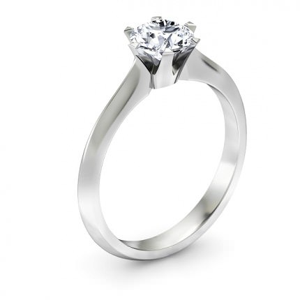 Diamond Ring Platinum 950 1791 Solitaire - Main View