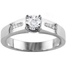 Diamond Ring Platinum 950 Scintillo - Main View