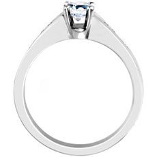 Diamond Ring Platinum 950 Scintillo - Side View