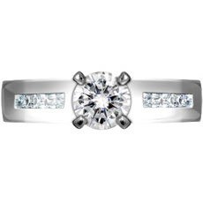 Diamond Rings Platinum 950 Scintillo