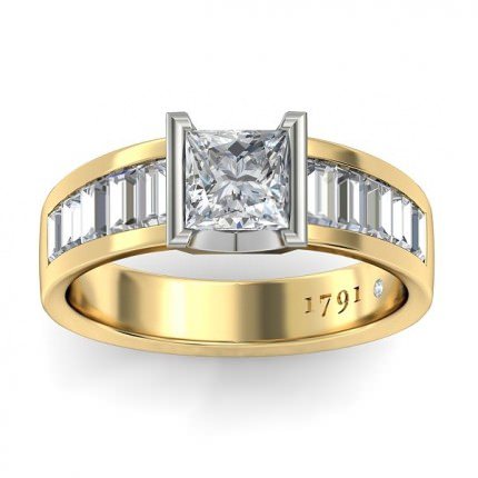 Princess Diamond Rings Quadrata