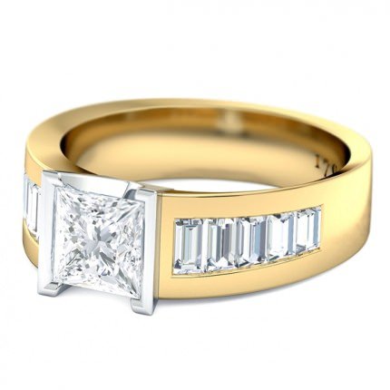 Princess Diamond Ring Quadrata - Side View