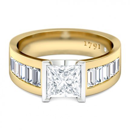 Princess Diamond Rings Quadrata