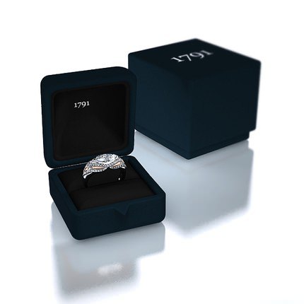 Marquise Diamond Ring Platinum 950 Nekite - Box View