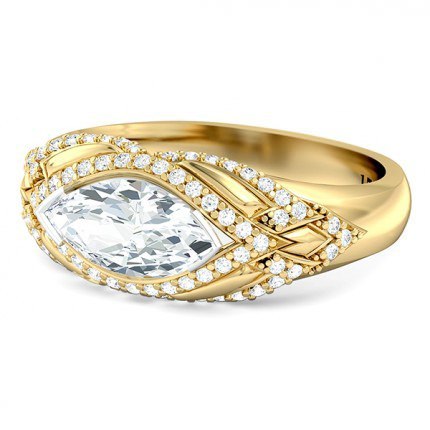 Marquise Diamond Ring Nekite - Side View