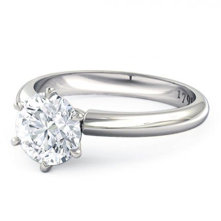 Diamond Ring Platinum 950 Rose - Side View