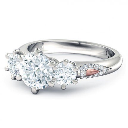 Diamond Ring White Gold Grace - Side View