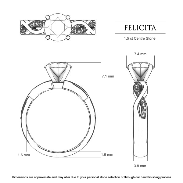 Engagement Rings Felicita - Dimensions