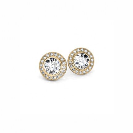 Diamond Earrings Brilliant Halo Earrings-1ctw