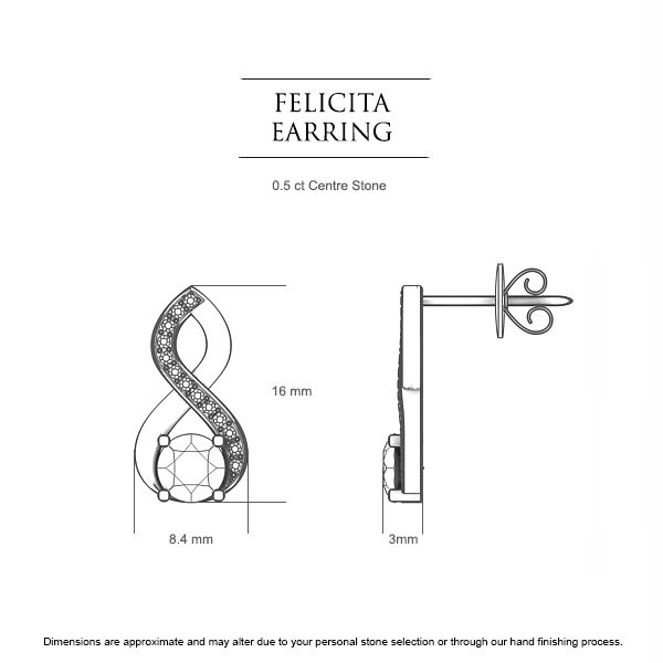 Diamond Earrings Felicita - Dimensions