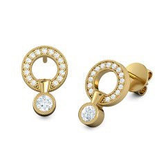 Diamond Earrings Cluster Drop