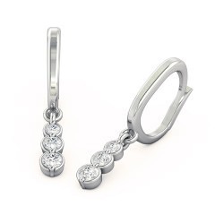 Diamond Earrings Platinum 950 Fiducia