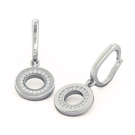 Diamond Earrings Platinum 950 Bella
