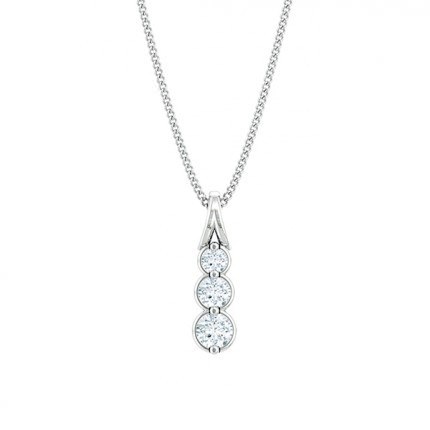 Diamond Necklaces White Gold Fiducia