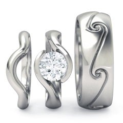  White Gold Embrace Matching Set